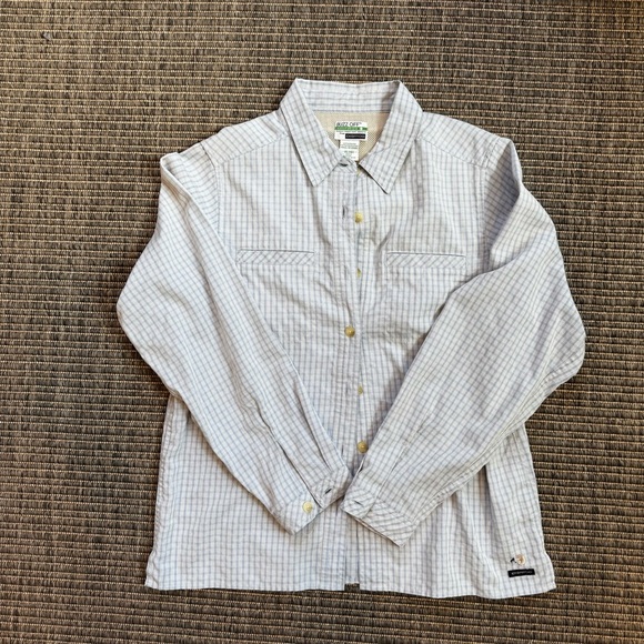 ExOfficio Kids Button Down Insect Shield Shirt - White Plaid - Picture 1 of 4